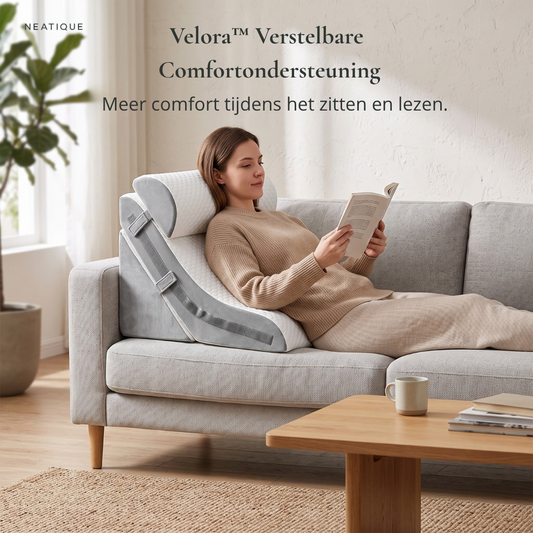 Neatique – Velora™ Verstelbare Comfortondersteuning | Comfortabeler Zitten & Lezen