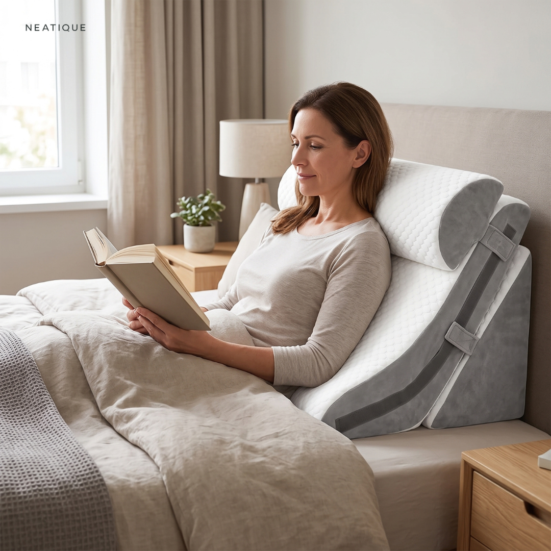 Neatique – Velora™ Verstelbare Comfortondersteuning | Comfortabeler Zitten & Lezen