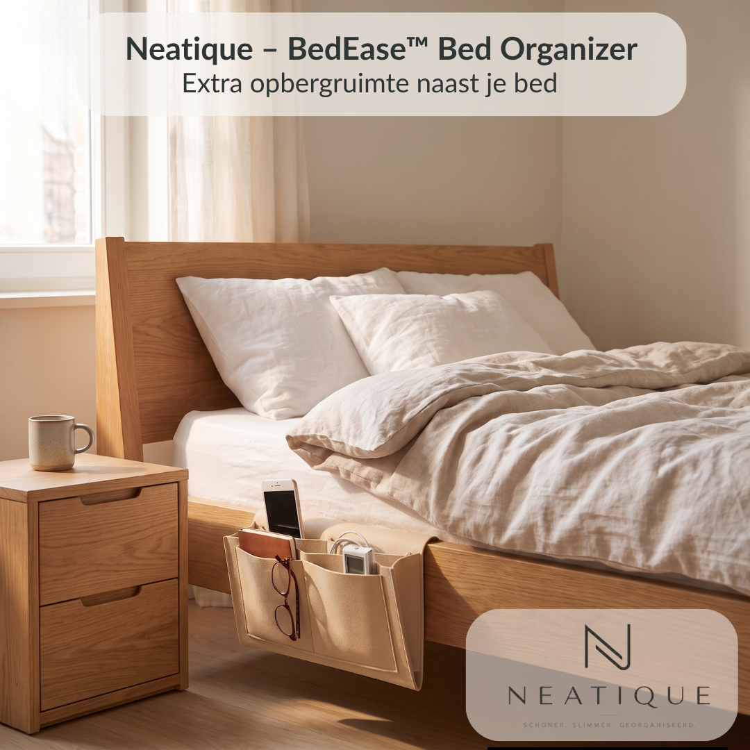 Neatique – BedEase™ Bed Organizer – Extra opbergruimte naast je bed
