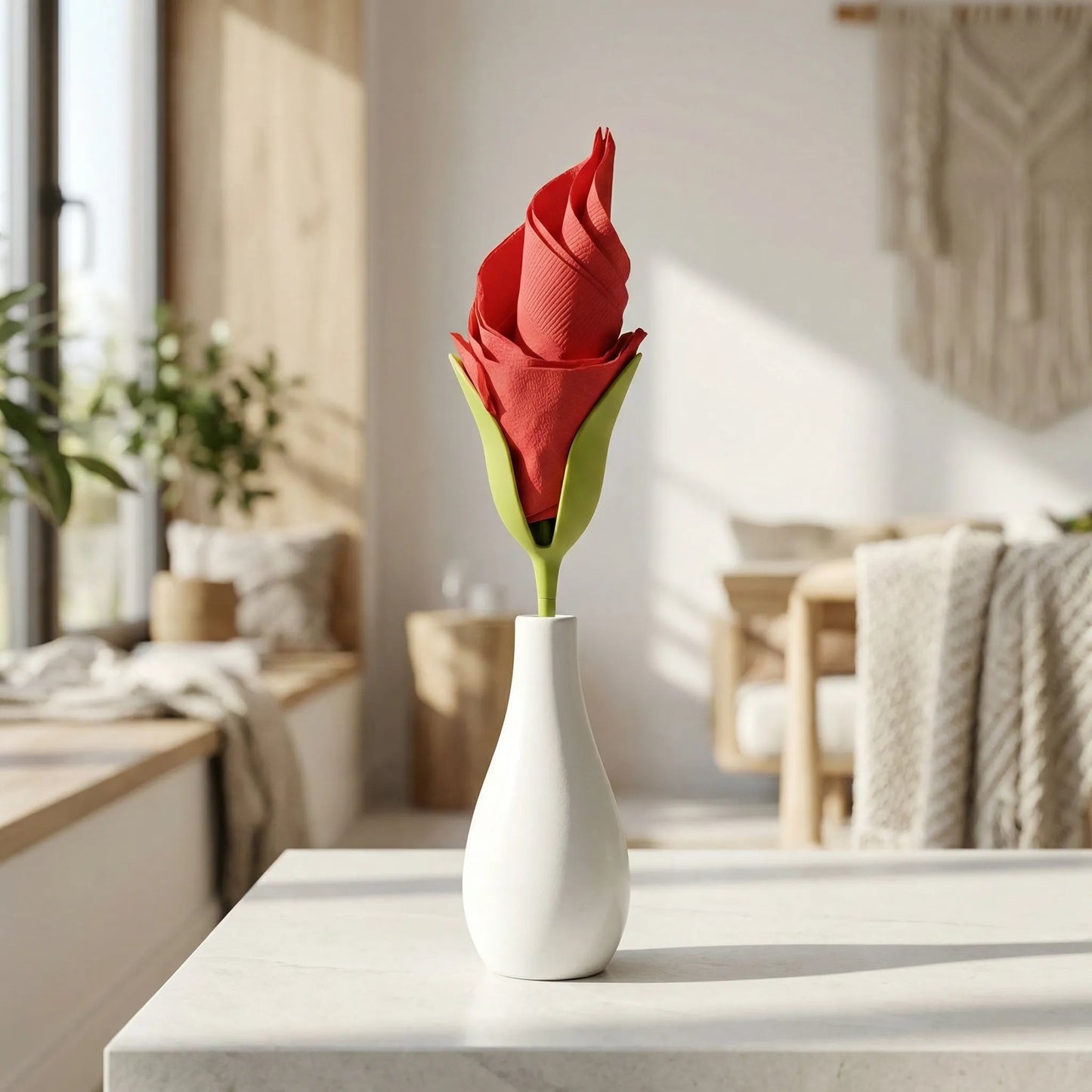 EverBloom Servettenhouder met bloemen – Elegant tafelaccessoire voor aan tafel